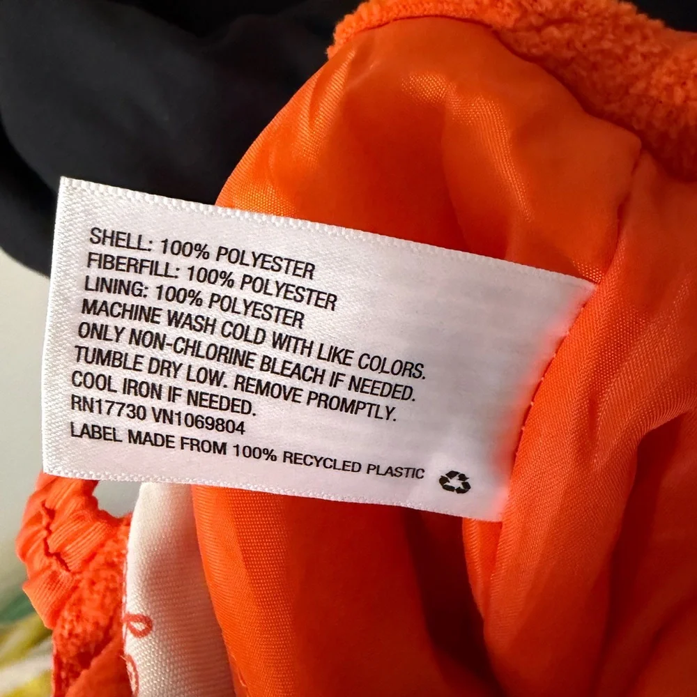 Cat & Jack 2T Orange Snow Overalls Insulated Waterproof Toddler Ski Adjustable